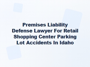 Premises Liability Defense for Retail Parking Lot Accidents